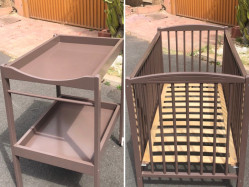 Image principale de Lit à barreaux + table à langer BONTON