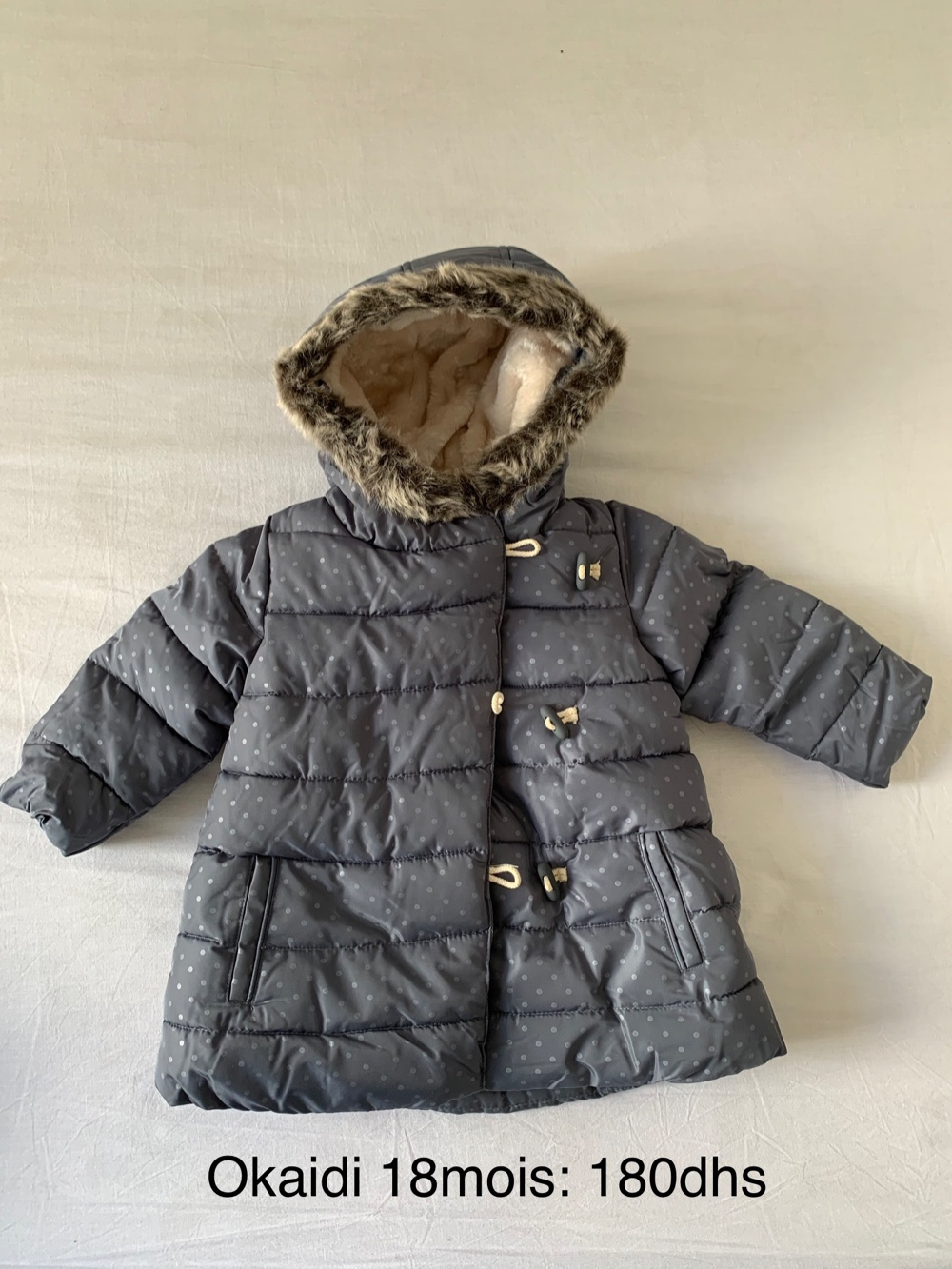 Manteau Okaidi Neuf Happy Closet Achete Et Vends Sur Le 1er Site Marocain Dedie Aux Objets D Occasions Pour Bebe Enfant Et Maman Au Maroc